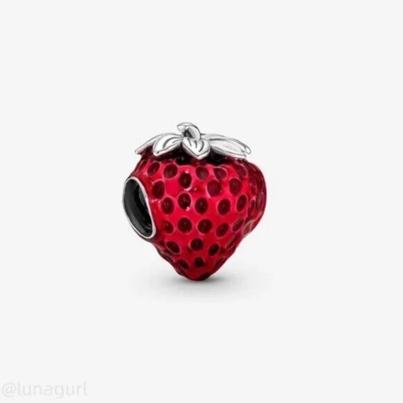 Pandora Seeded Strawberry Fruit Charm - Picture 1 of 3